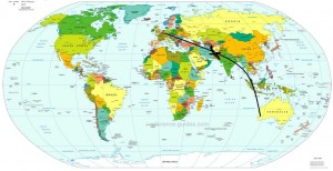 the flight on october the 18th: arrivals Perth @ midnight